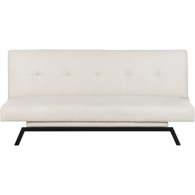 Beliani LEEDS - Slaapbank 3-zits - Gebroken wit - Polyester