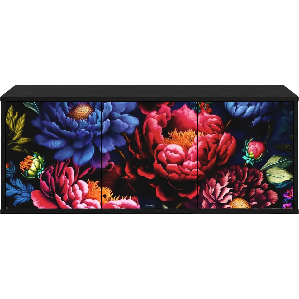vidaXL Wandgemonteerd tv-meubel KIEL 102 x 33 x 40 cm Zwart eiken, foto 4