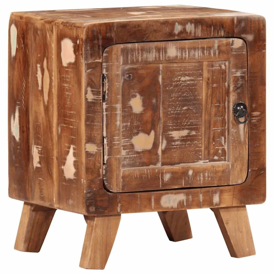 vidaXL Nachtkastje 40x32x46 cm massief gerecycled hout bruin, foto 4