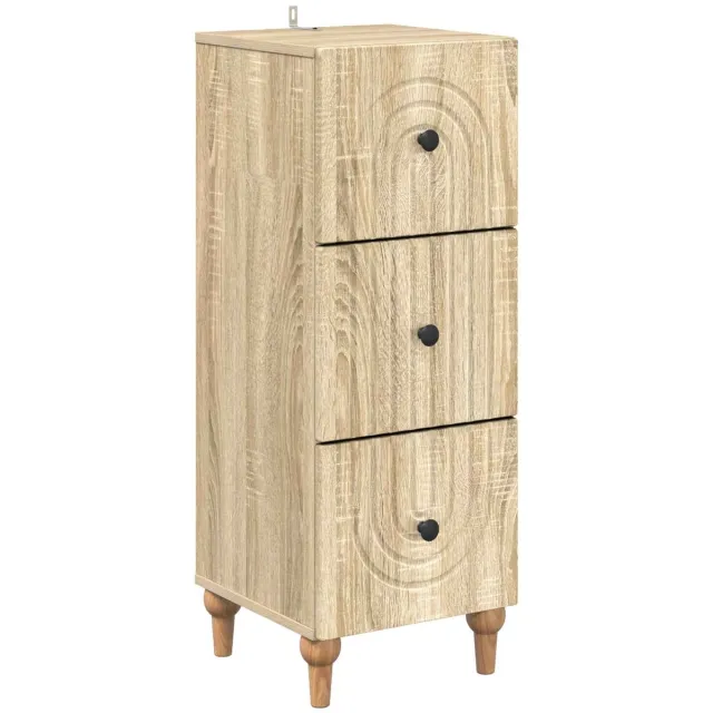 vidaXL Ladekast - 33 - x - 34,5 - x - 90 - cm - Bewerkt - hout - Sonoma - Eiken Sonoma eiken