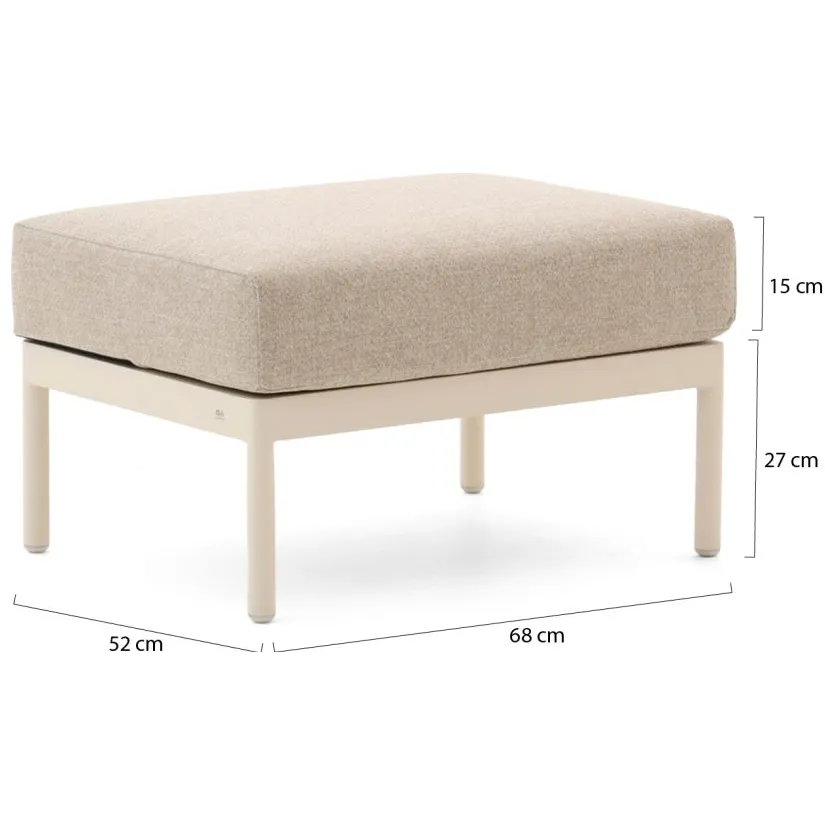 Apple Bee Condor lounge voetenbank 52x68x42cm wit, foto 2