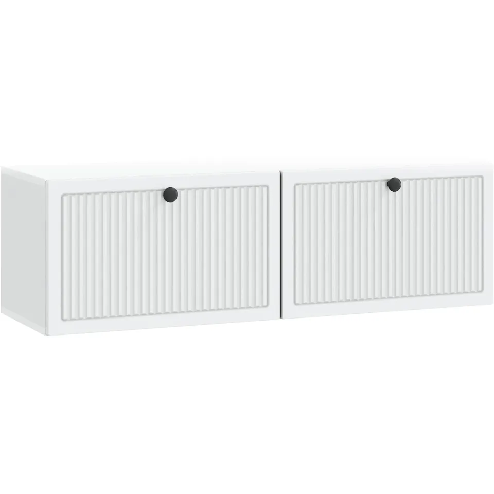 vidaXL Wandbeugel TV-kast Wit 98 x 31 x 30 cm Bewerkt hout, foto 3