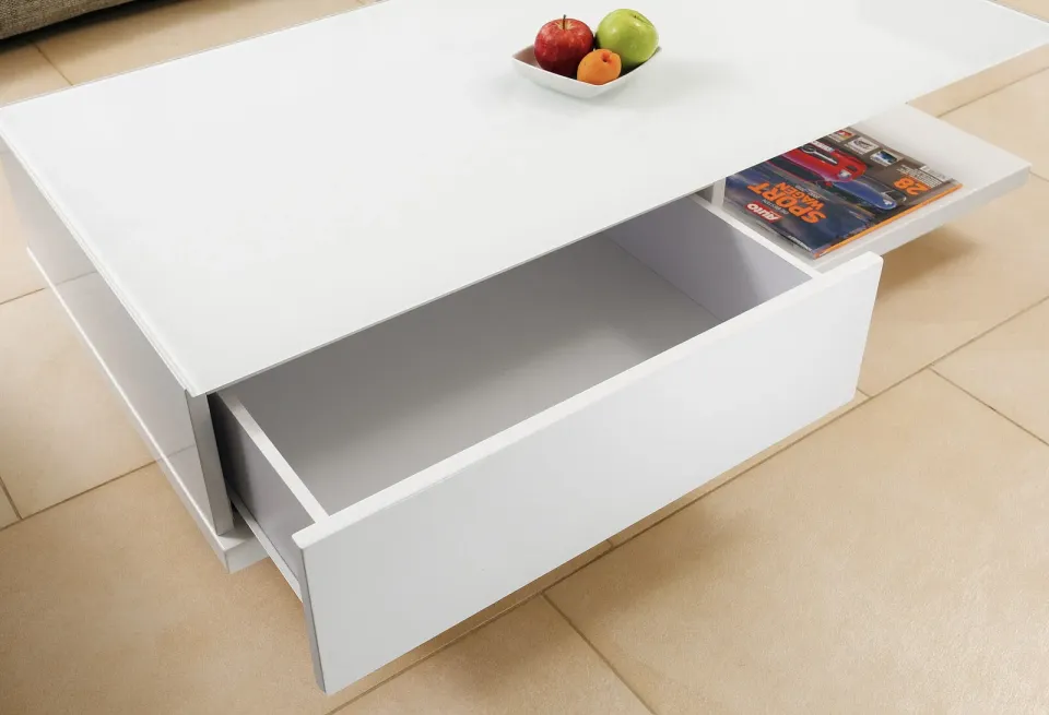 salontafel Caminha hoogglans wit, foto 7