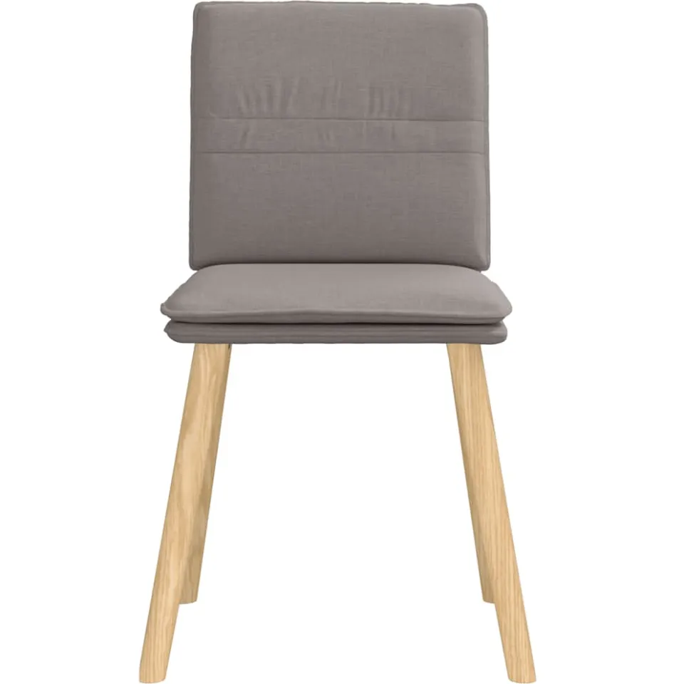 vidaXL Eetkamerstoelen 6 st stof taupe, foto 4