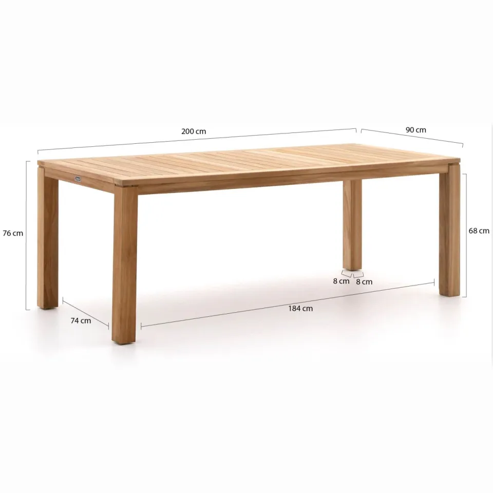Sunyard Furniture Sunyard Buxton dining tuintafel 200x90cm bruin, foto 3