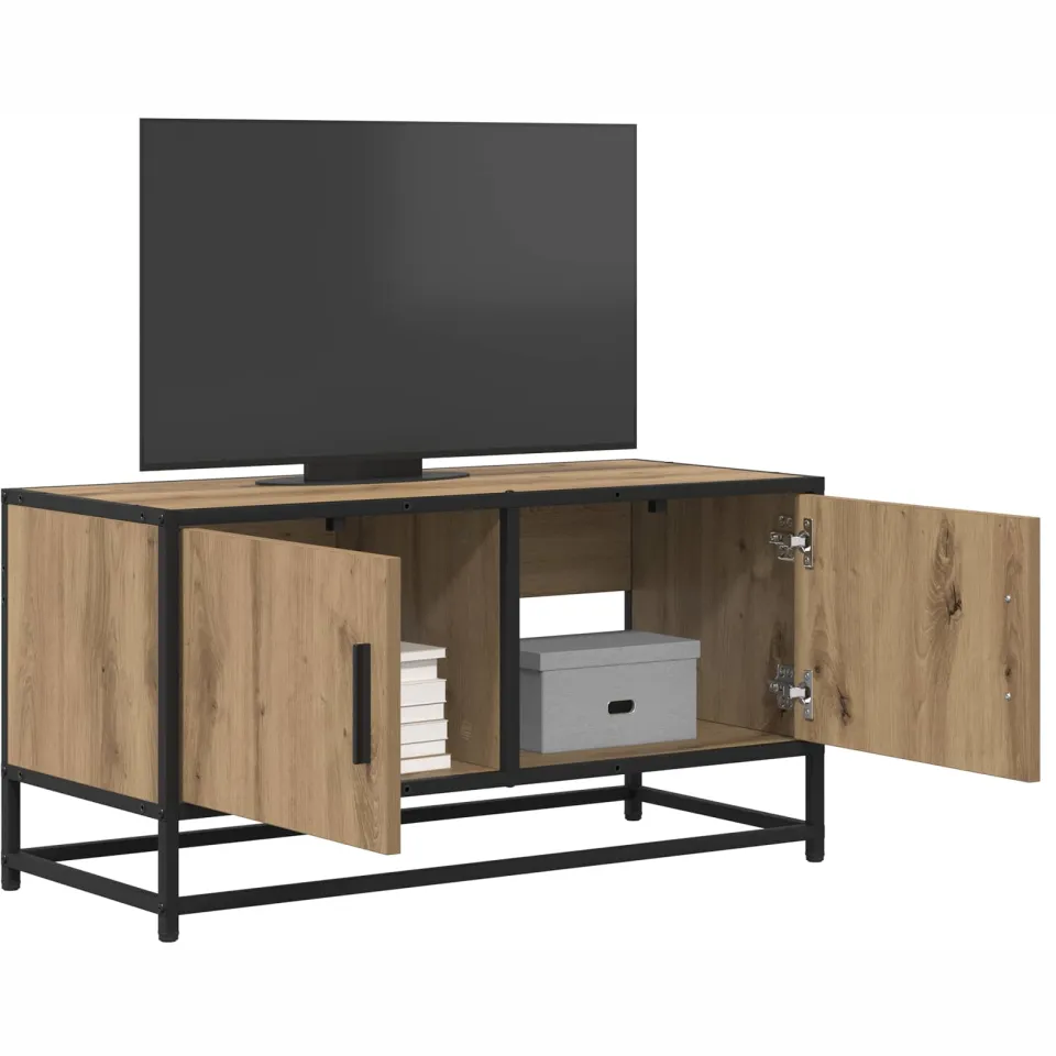 vidaXL TV-kast 80 x 34,5 x 40 cm Artisanaal eiken Bewerkt hout Bruin
