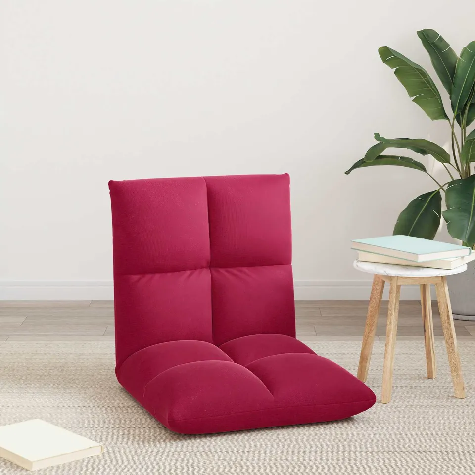 vidaXL Verstelbare vlo stoelen Wijnrood Fluweel, foto 3