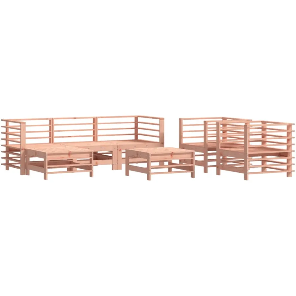 vidaXL 7-delige Loungeset massief douglashout bruin, foto 3