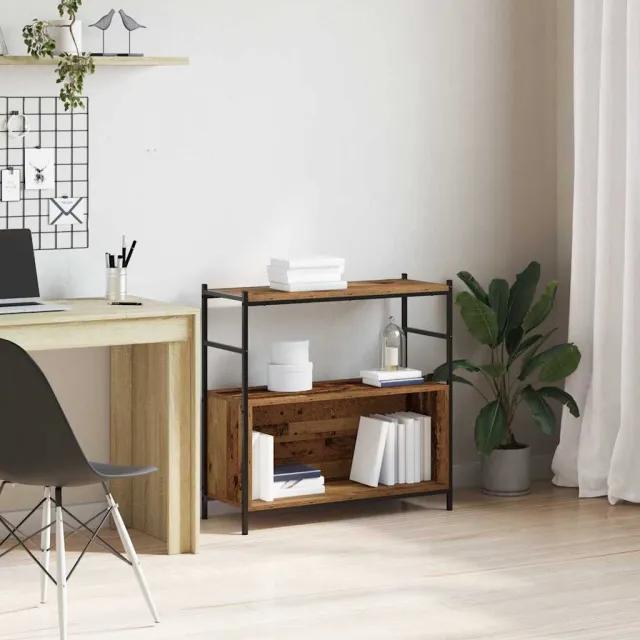 vidaXL Boekenkast 80 x 30 x 78,5 cm Bewerkt hout Gerookt eiken, foto 2