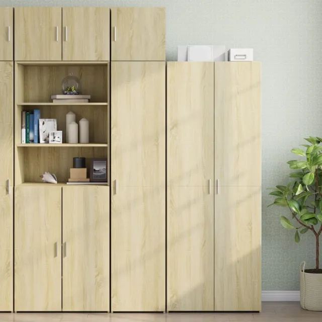 vidaXL Opbergkast smal 40x42,5x225 cm bewerkt hout sonoma eikenkleurig Bruin