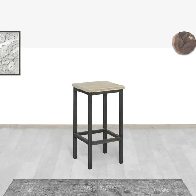 Steigerhouten barkruk Saum