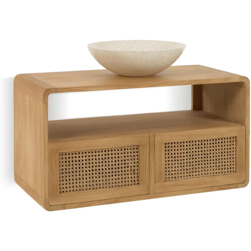 Kave Home Sabiela badkamermeubel teak naturel, foto 2
