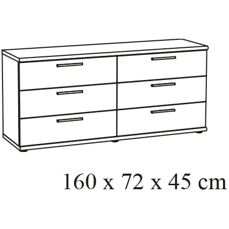 ladencommode Rosalia-B eiken Wit