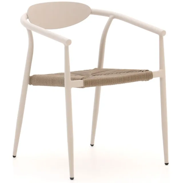 Manifesto Furniture Manifesto Cavone/Sora 220cm dining tuinset 7-delig stapelbaar Taupe