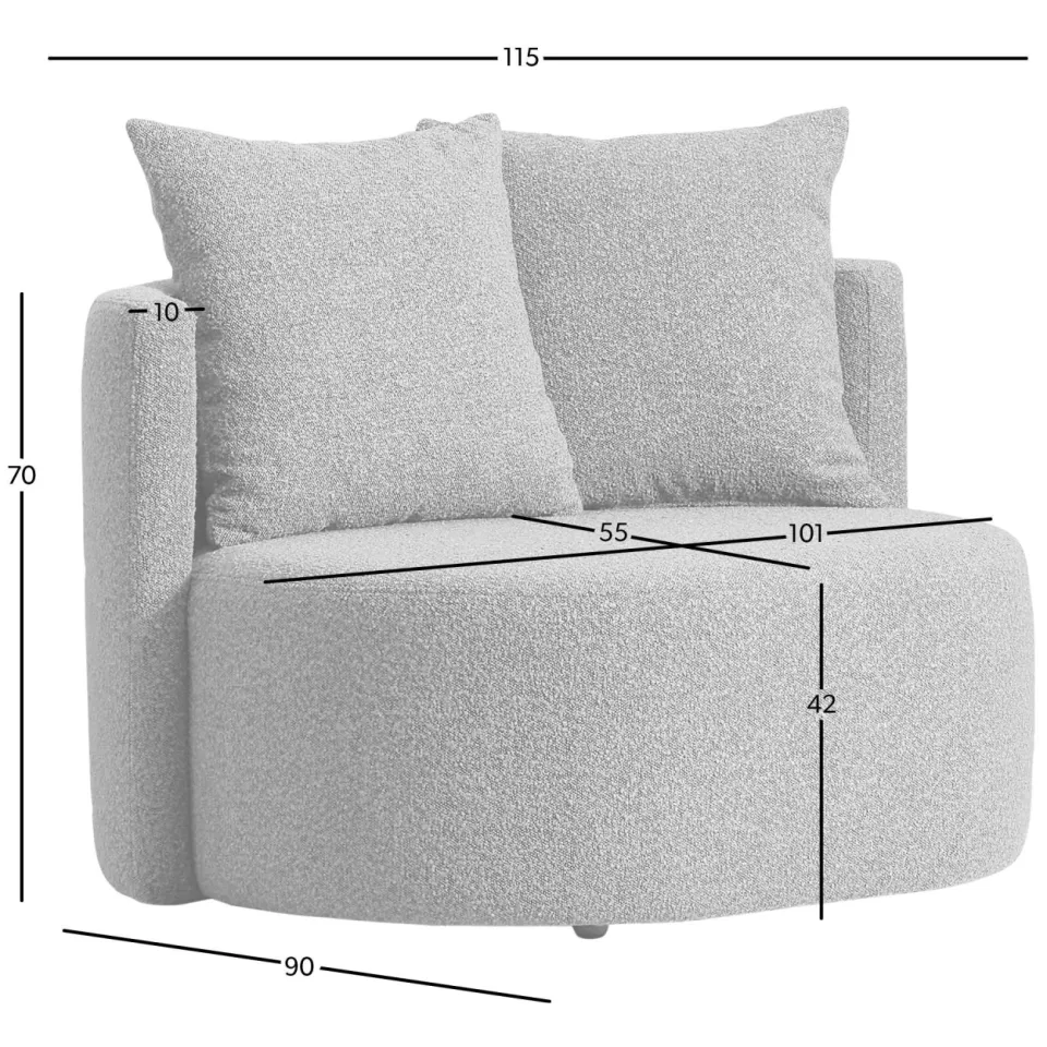 NOUS Living loveseat Joy toffee, foto 5