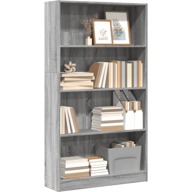 vidaXL Boekenkast 80x24x143 cm bewerkt hout grijs sonoma eikenkleurig
