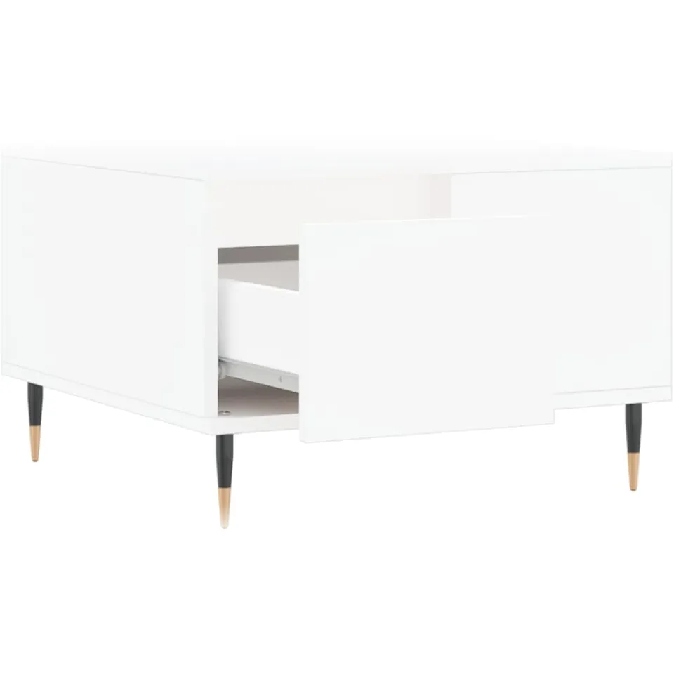 vidaXL Salontafel 55x55x36,5 cm bewerkt hout wit, foto 3