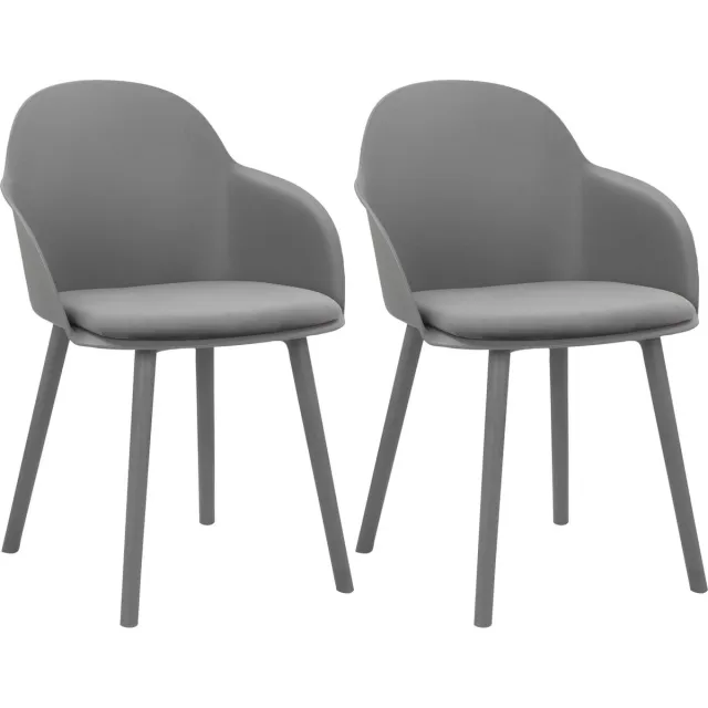 Notio Living Seiko-Eetkamerstoel - 2 Pack - Antraciet Grijs