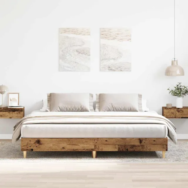 vidaXL Bedframe zonder matras 160x200 cm bewerkt hout oud hout bruin