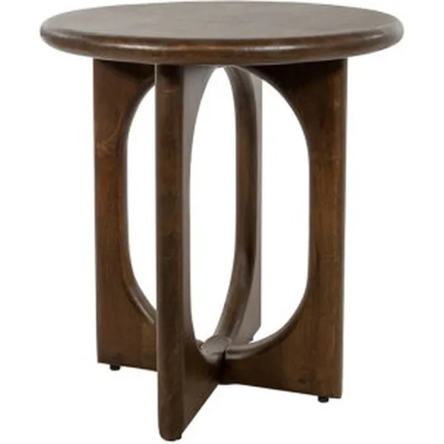 MySons Salontafel Zodiac rond mangohout Ø50 cm - Walnoot walnoot walnoot