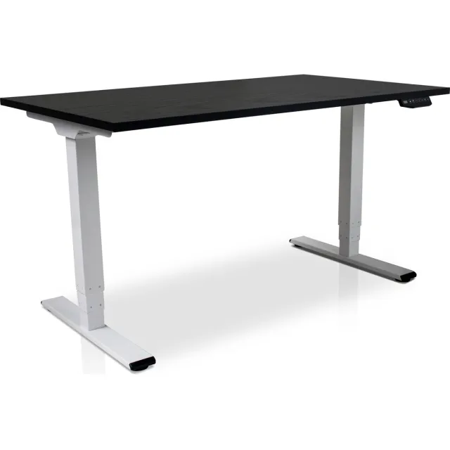 Multi Ratio Zit-sta bureau elektrisch verstelbaar - MRC COMFORT NEN-EN 527 | 140 x 80 cm | frame wit - blad zwart eiken Wit frame