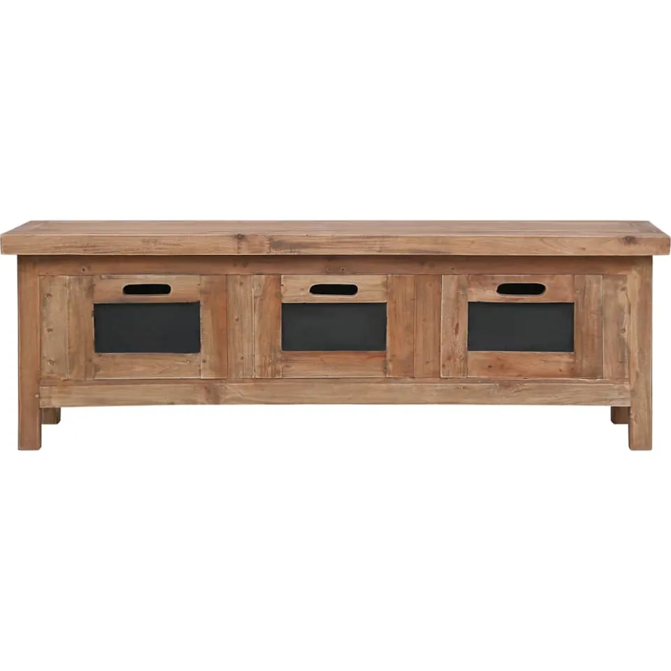 vidaXL Tv-meubel met 3 lades 120x30x40 cm massief mahoniehout bruin, foto 2