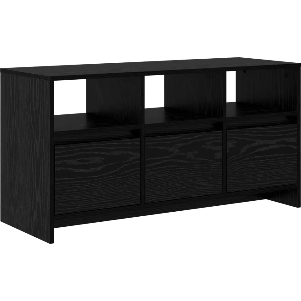 vidaXL Tv-meubel 102 x 37,5 x 52,5 cm Zwart eiken Bewerkt hout, foto 3