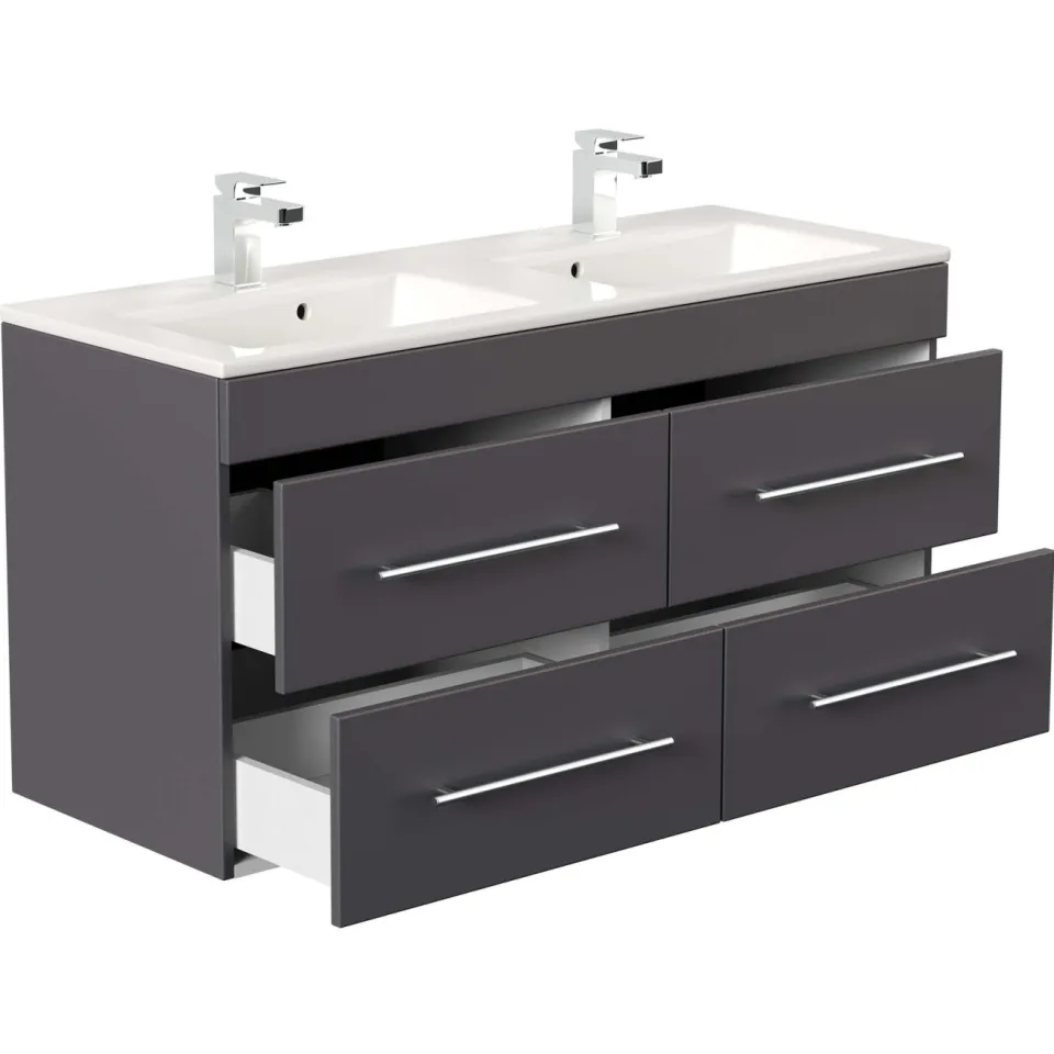 Wastafelkast Odin Antraciet 120 cm, foto 4