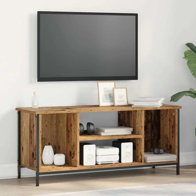 vidaXL TV-kast 102 x 35 x 45 cm Oud Hout Bewerkt hout Bruin