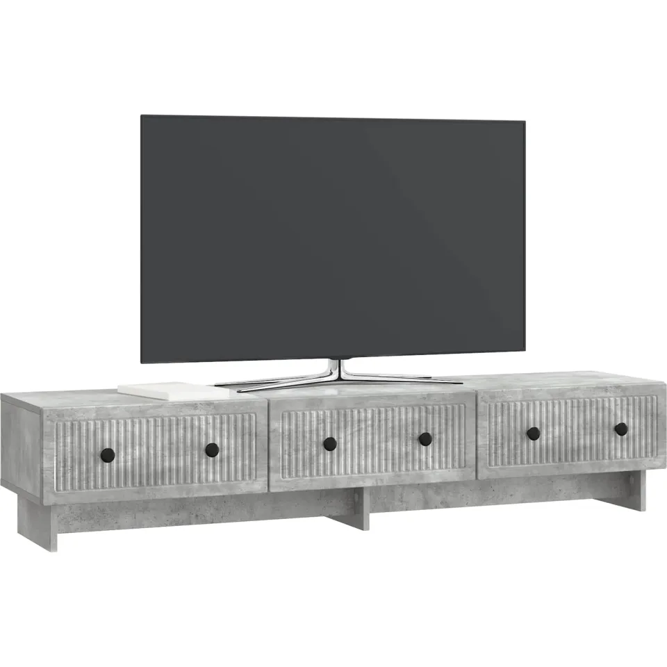 vidaXL Tv-meubel 147 x 34,5 x 30 cm Betongrijs Bewerkt hout grijs