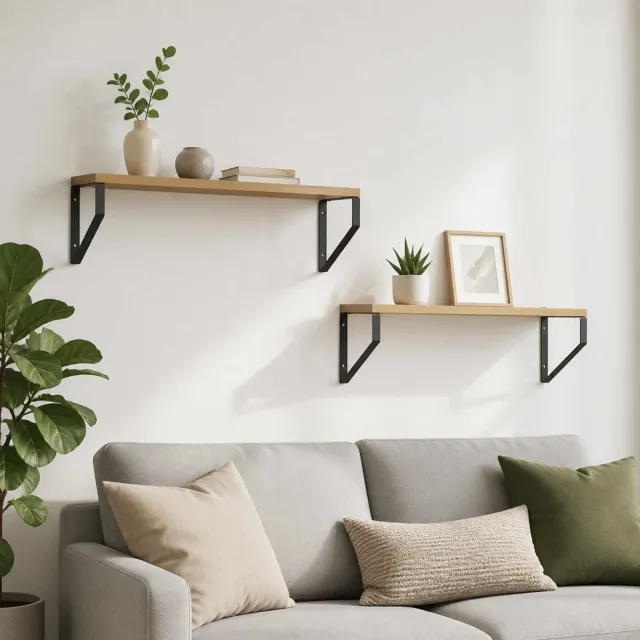 vidaXL Wandschappen 2 st Artisanaal eiken 50 x 16 x 15,5 cm Bruin