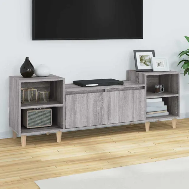 vidaXL Tv-meubel 160x35x55 cm bewerkt hout grijs sonoma eikenkleurig, foto 2