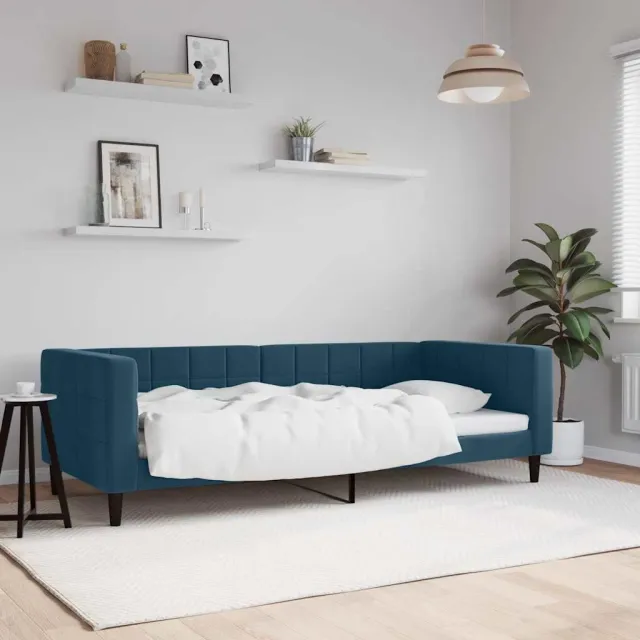 vidaXL Slaapbank 90x200 cm fluweel blauw
