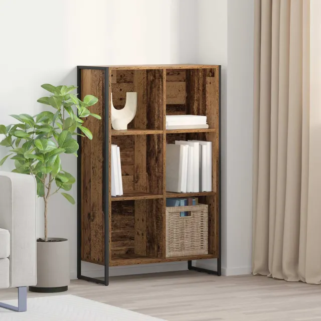 vidaXL Boekenkast Oud Hout 68 x 30 x 108 cm Bewerkt hout Bruin