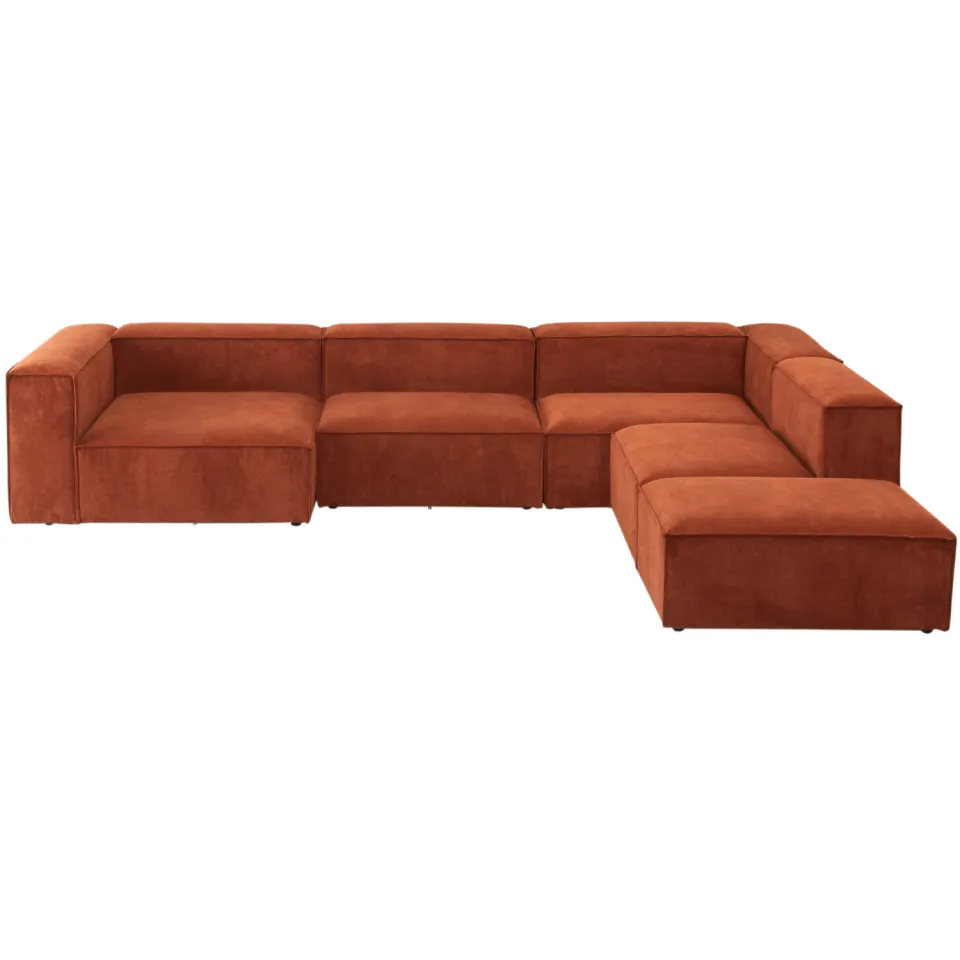 NOUS Living hoekbank Igor hoek rechts - terracotta, foto 4