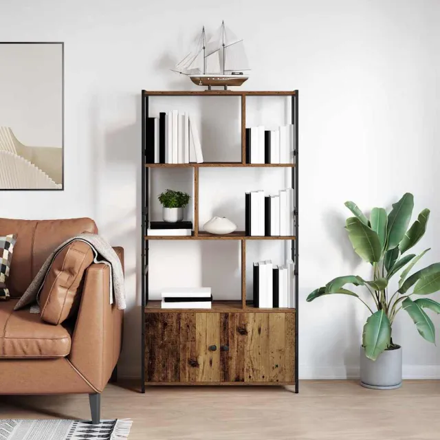 vidaXL Boekenkast 80 x 30 x 155,5 cm Bewerkt hout Oud hout bruin, foto 2