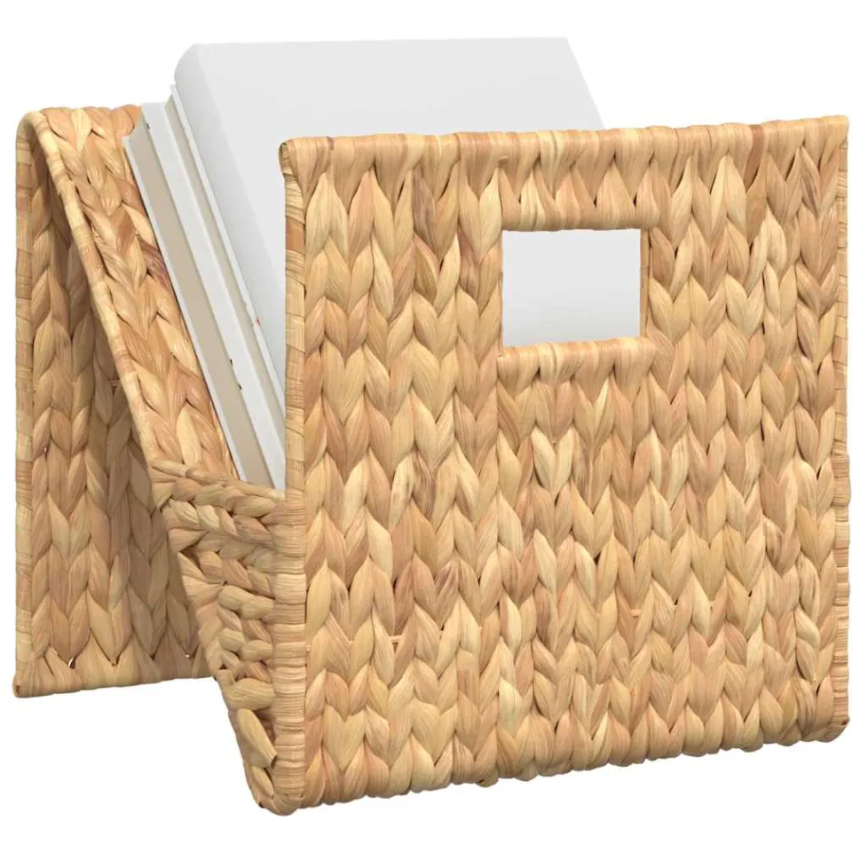 vidaXL Tijdschrifthouder 31x31x31 cm waterhyacint Bruin