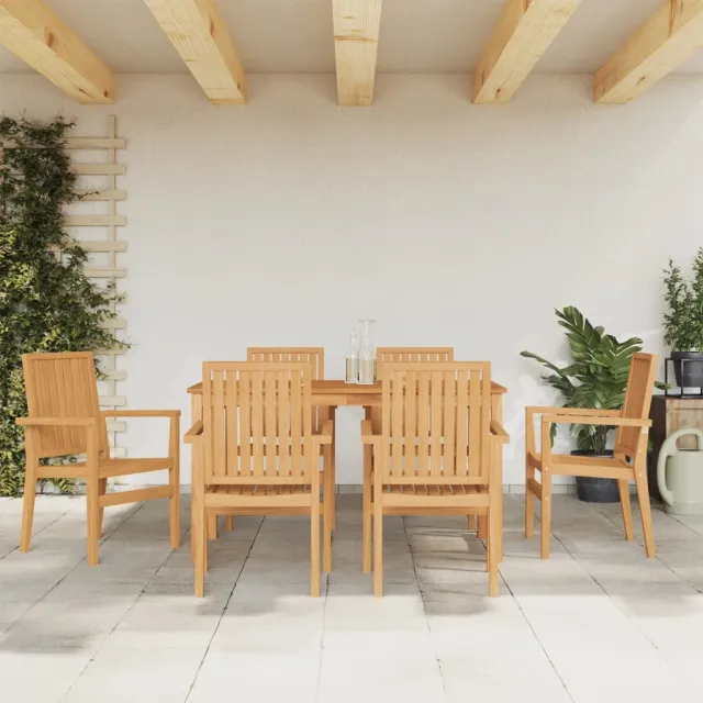 vidaXL 7-delige Tuinset massief teakhout bruin, foto 2