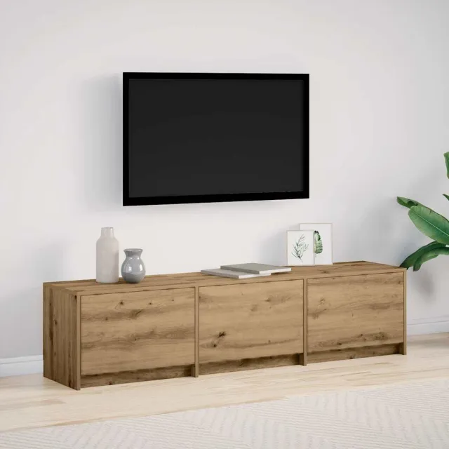vidaXL TV-kast met LED 165 x 34 x 40 cm Artisanaal eiken, foto 2
