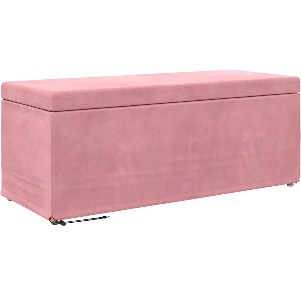 vidaXL Kruk Roze 101 x 41 x 40 cm Velvet en Gefabriceerd Hout