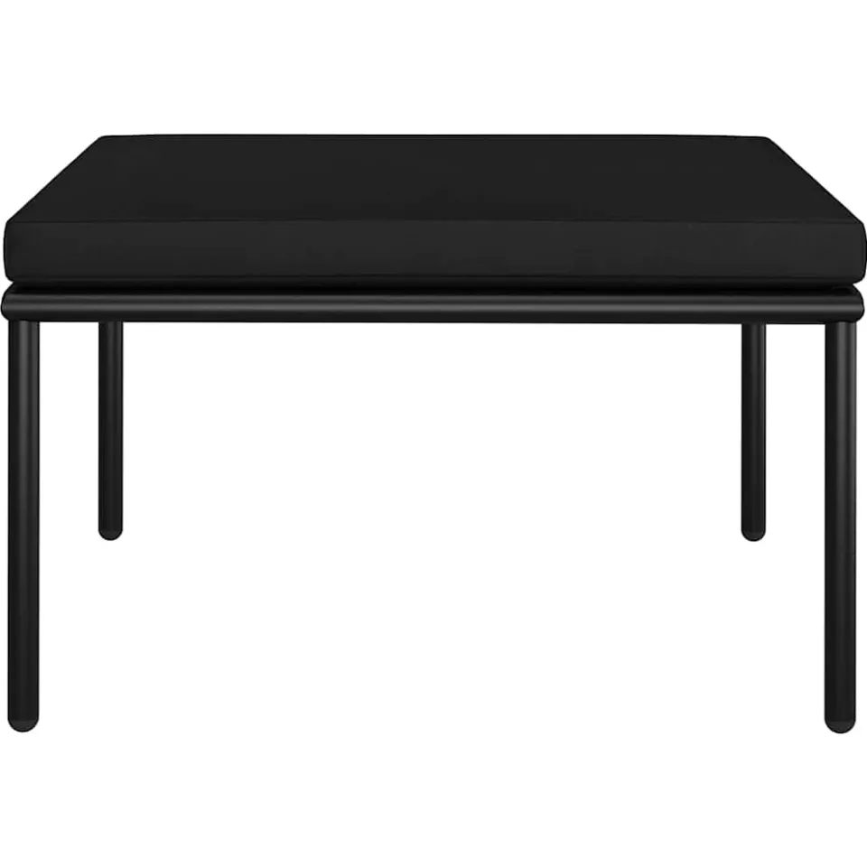 vidaXL 6-delige Loungeset met kussens PVC zwart