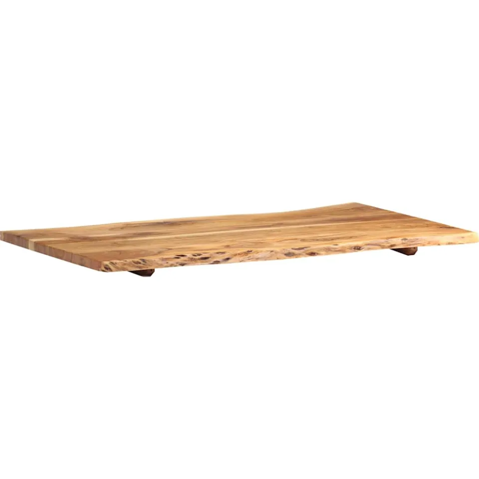 vidaXL Tafelblad 100x(50-60)x2,5 cm massief acaciahout Bruin