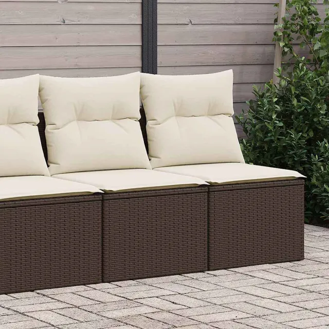 vidaXL 2-delige Loungeset met kussens poly rattan acacia zwart, foto 4