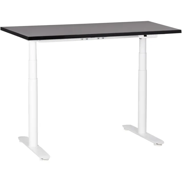 Beliani DESTINAS - Elektrisch bureau - Zwart/Wit - 120 cm - Spaanplaat