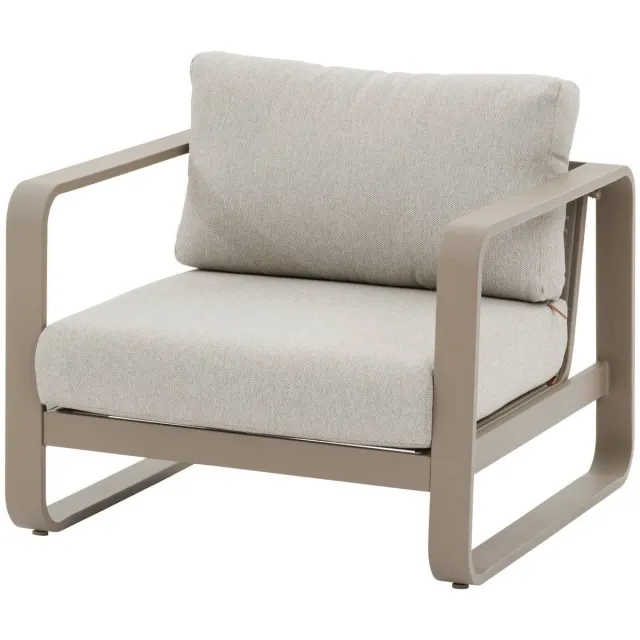 Hespéride Lage aluminium tuinfauteuil DOMILLY Marron