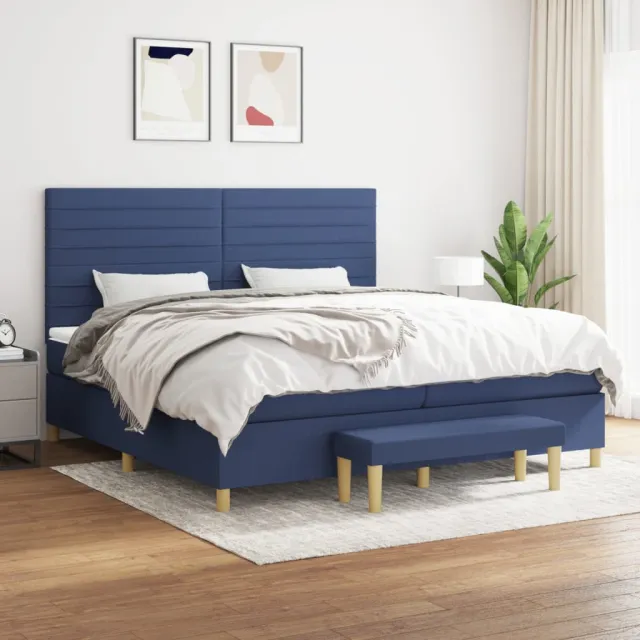 vidaXL Boxspring met matras stof zwart 200x200 cm