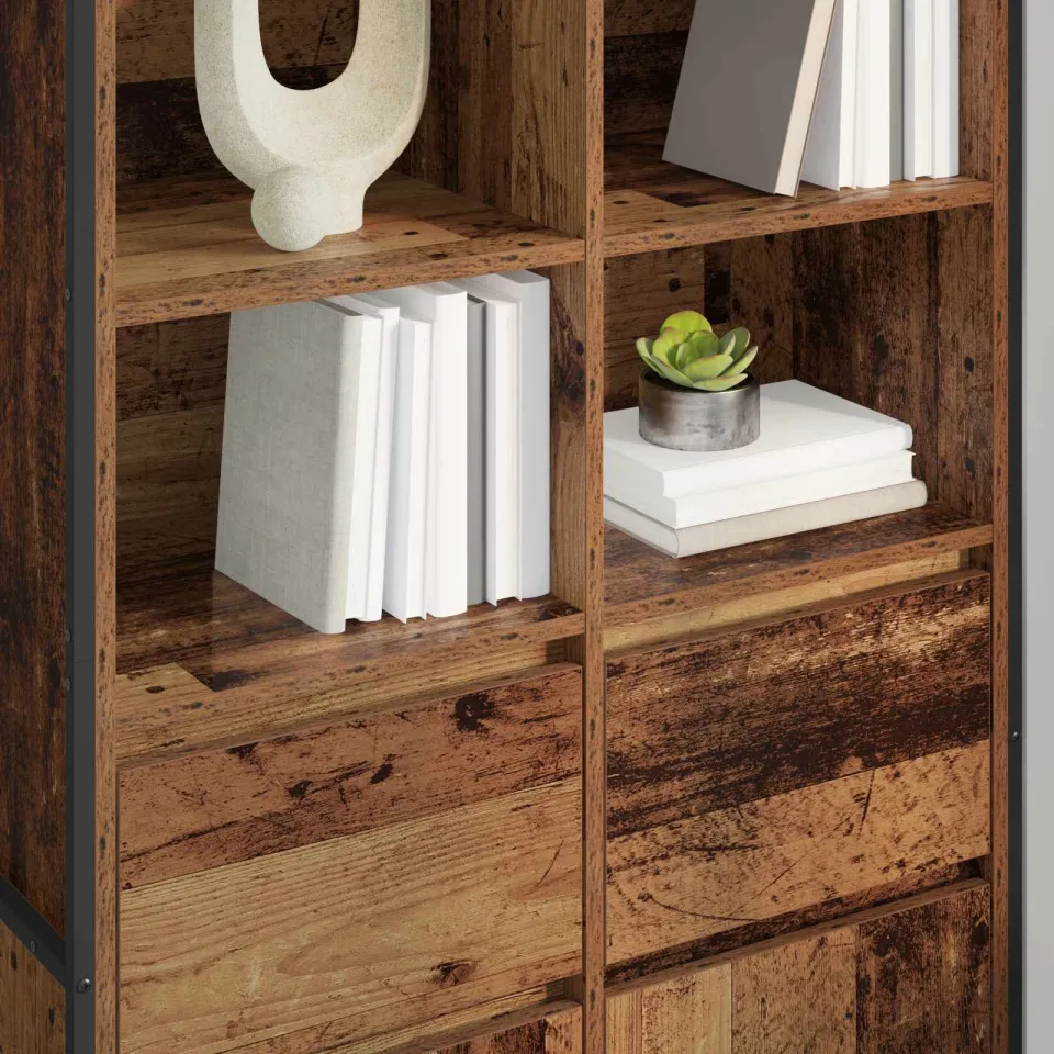 vidaXL Dressoir Oud Hout 81 x 36 x 150.5 cm Bewerkt hout bruin, foto 3