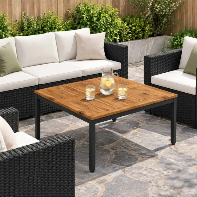 vidaXL Salontafel NAARDEN Naturel en Zwart 80 x 80,5 x 45 cm, foto 2