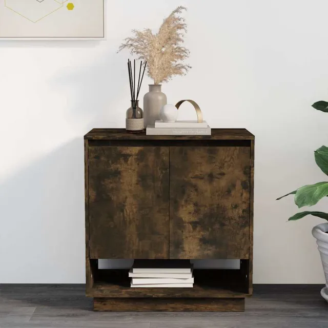 vidaXL Dressoir 70x41x75 cm bewerkt hout gerookt eikenkleurig, foto 2