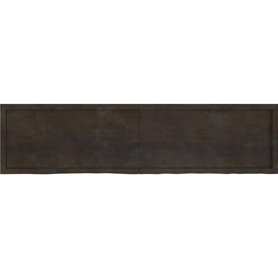 vidaXL Tafelblad 200x50x(2-6)cm behandeld eikenhout donkerbruin, foto 2